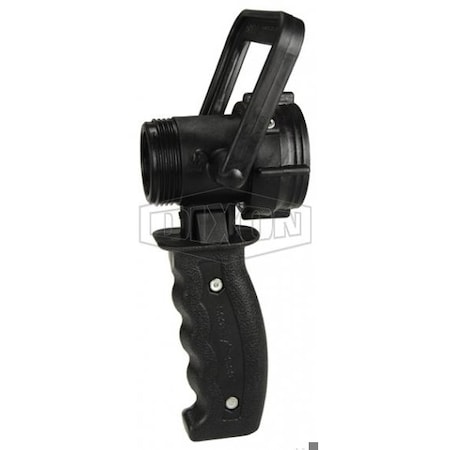 Dixon Lightweight Ball Shut-Off, 1-1/2 in Inlet, Polycarbonate Body PPSO150F